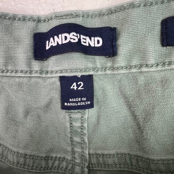 Lands' End Men's Size 42 x 28 Sage Green Traditional Fit Coupe Classique Pants - Picture 4 of 8